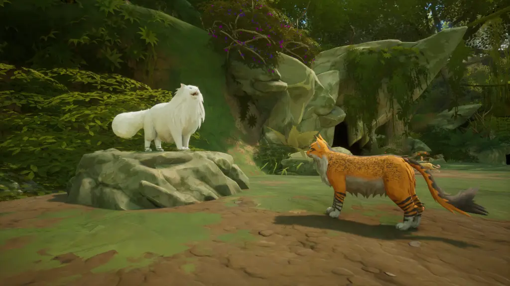 Cats exploring a forest in Clans of the Forest